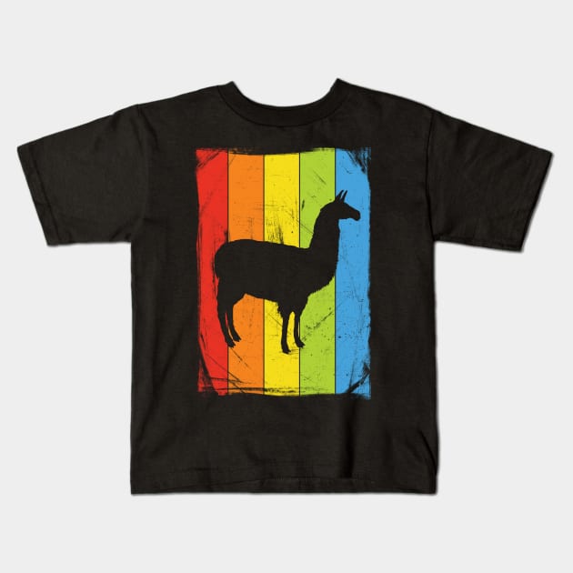 Rainbow Llama Kids T-Shirt by fizzyllama